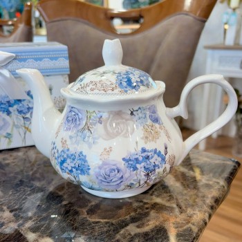 ابريق سيراميك مزهر انيق مع عبلبه هديه -5886