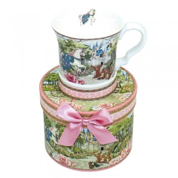 كوب سيراميك بتصميم فكتوريا مع علبه هديه -L5863