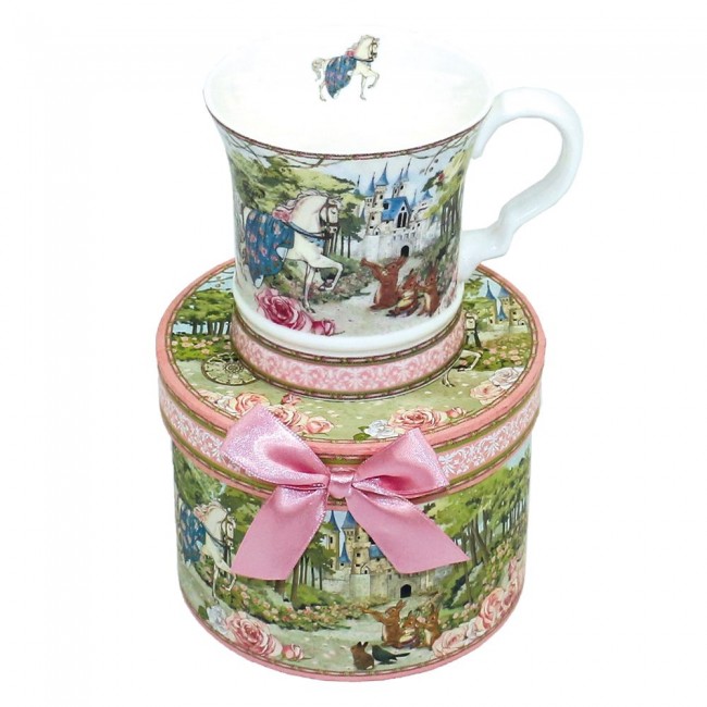 كوب سيراميك بتصميم فكتوريا مع علبه هديه -L5863