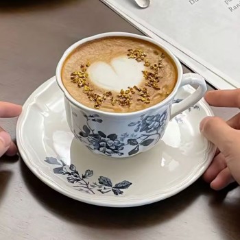 كوب صحن شاي بنصميم اوربي -L6282