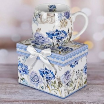 كوب لورا بلو  سراميك مزهره علبه هديه -5880