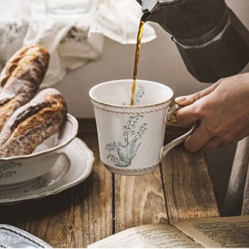 كوب  من سراميك بتصميم ريفي L3317