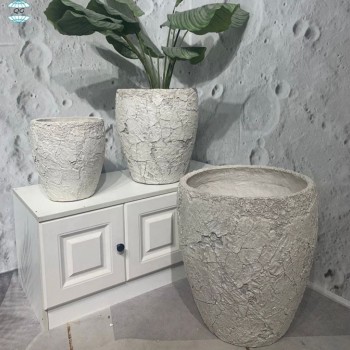 مركن حجم كبير طقم مكون من 3 قطع  ابيض -4185