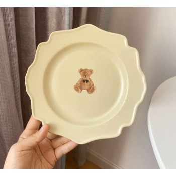 صحن ذا تشكيله مميزه برسمة الدب من السراميك عالي الجوده -L3300 صحن ذا تشكيله مميزه برسمة الدب من السراميك عالي الجوده -L3300