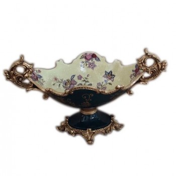 صحن تقديم من سراميك بتصميم اروبي  متوفر للونين L2982