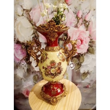 فازه بتصميم اروبي فخم من السراميك متوفر حجمين L2988 فازه بتصميم اروبي فخم من السراميك متوفر حجمين L2988