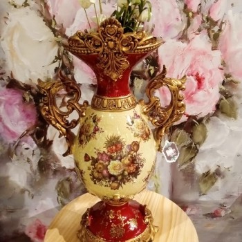 فازه بتصميم اروبي فخم من السراميك متوفر حجمين L2988 فازه بتصميم اروبي فخم من السراميك متوفر حجمين L2988