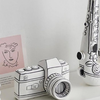 تحفه كاميرا سيراميك ملائم لغرفة المعيشه -5608 تحفه كاميرا سيراميك ملائم لغرفة المعيشه -5608