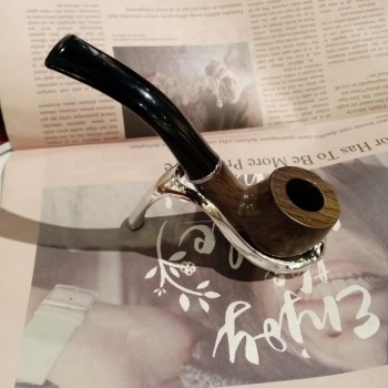 تحفه انبوب التدخين خشب وقاعده بلاستيك -L5595