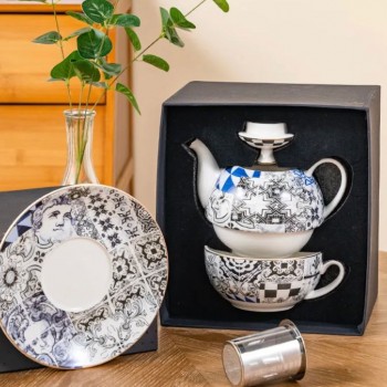 ابريق شاي سيراميك كوب انجليزي فاخر-2-5288