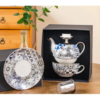 ابريق شاي سيراميك كوب انجليزي فاخر-2-5288