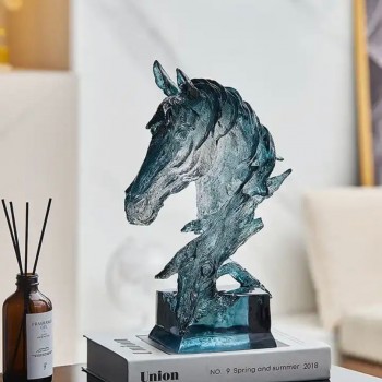 تحفه راس حصان كريستال شفاف راتنج فخم -L5557