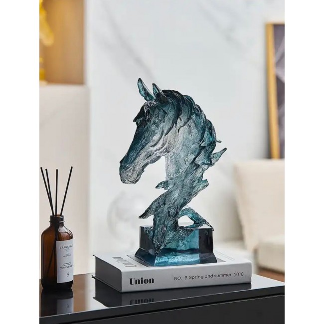 تحفه راس حصان كريستال شفاف راتنج فخم -L5557 تحفه راس حصان كريستال شفاف راتنج فخم -L5557