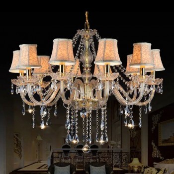 ثريا ملكيه كلاسيك فاخره 10 اباجورات وكريستال -5378