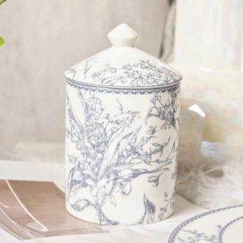 برطمان بغطا  سيراميك بنمط اروبي ريفي -5176