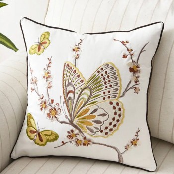 مخده انيقه مطرزه بتصميم الفراشه ملائمه لغرفة المعيشه -5184 مخده انيقه مطرزه بتصميم الفراشه ملائمه لغرفة المعيشه -5184