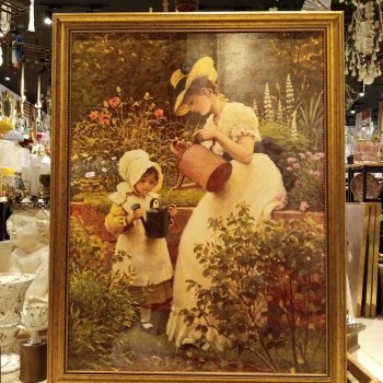 لوحه جداري كالنفس باطار خشب مذهب -5334