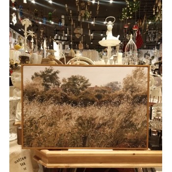 لوحه مطبوع كالنفس اطار خشب ذهبي متوفر 3 احجام -L5252