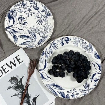 صحن سيراميك بنمط  اوروبي متوفر الحجمين -5108