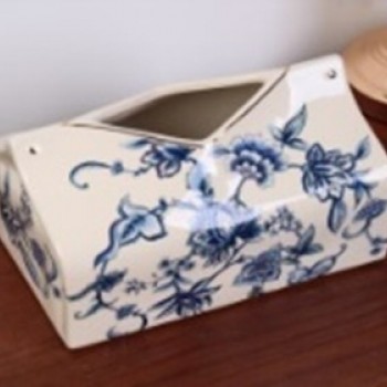 مناديل سيراميك على نمط الاروبي بزخارف زرقاء -L5026