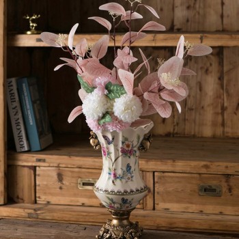 فازه  فاخره من سيراميك بزخارف انيقه على نمط الاروبي -L5046