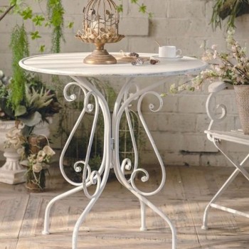 طاوله معدنيه بطراز فرنسي فاخر فناء الحديقة المنزل L3201