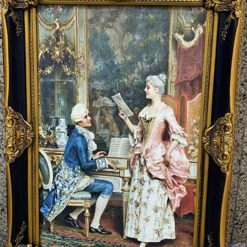 لوحه جداري مطبوع كالنفس باطار خشبي -2-6657