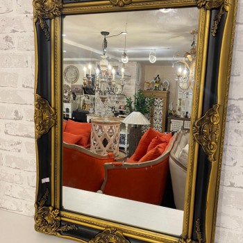 مرايا بتصميم اوربي كلاسيك باطار خشبي مزخرفه  70cm -7-6655 ارتفاع