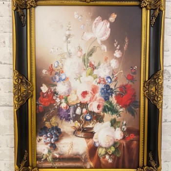 لوحه جداري مطبوع كالنفس باطار خشبي -4-6657