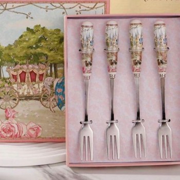 شوك معدن وسراميك بتصميم فاكتوريا انيق 4 قطع -5867