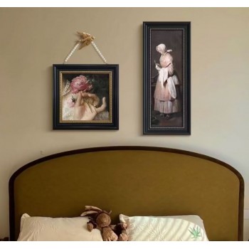 طقم لوحه مطبوع كالنفس باطار خشب بتصميم اوربي -6936