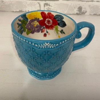 كوب سيراميك بتصميم زهور فينتج -L6302