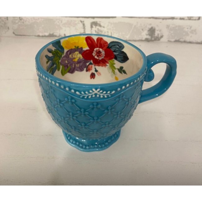 كوب سيراميك بتصميم زهور فينتج -L6302