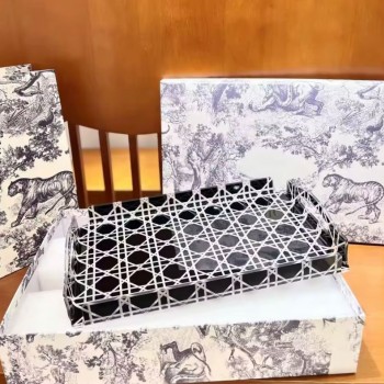 صينيه ديور من الراتان الفرنسي مستطيله الاكريلك- L5832