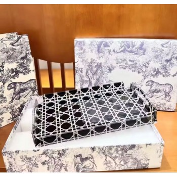 صينيه ديور من الراتان الفرنسي مستطيله الاكريلك- L5832