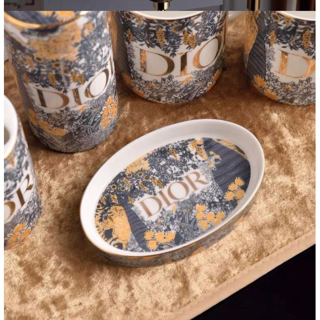 طقم حمام ديور سيراميك مع كوبين قهوه فاخر 5قطع -5827