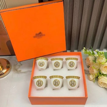 فنجان قهوه هيرمز سيراميك فاخر 6 قطع -5821