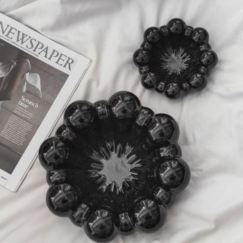 صحن تقديم  سيراميك مزخرف بتصميم كلاسيكي اوربي متوفر الحجمين- L6288