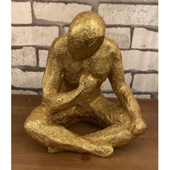 تحفه رجل من الراتنج ذهبي مثالي للمكتب -L6156