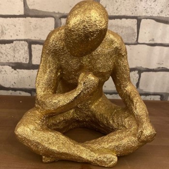 تحفه رجل من الراتنج ذهبي مثالي للمكتب -L6156