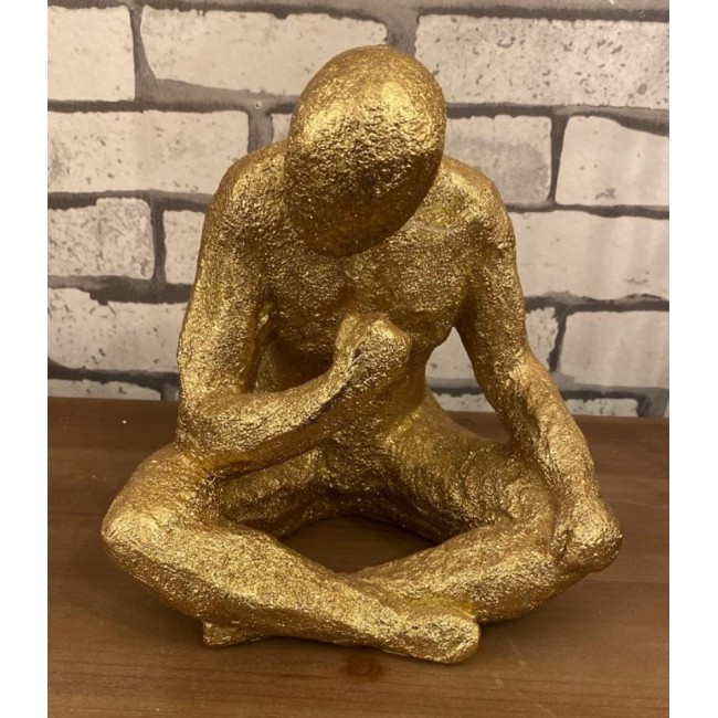 تحفه رجل من الراتنج ذهبي مثالي للمكتب -L6156