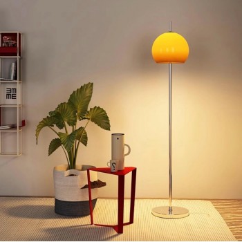 وحده اضائه ارضي LED زجاجيه بتصميم فرنسي استاند معدن ملائمه لغرفة المعيشه جانب الاريكه -0084