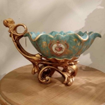 تحفه سيراميك فاخر كلاسيكي لتقديم الفواكه -4065