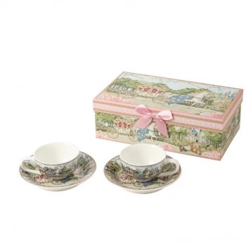 طقم فنجان قهوه تركيه على الطراو الاروبي مع علبه هديه -L5876