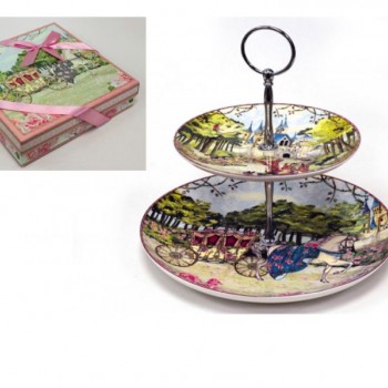 حامل الحلويات سيراميك بتصميم اوربي انيق مع علبه هديه -L5873