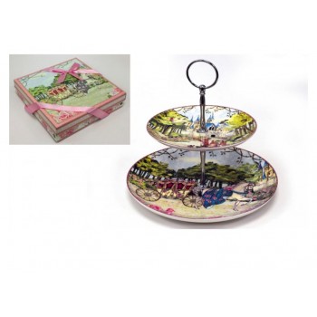 حامل الحلويات سيراميك بتصميم اوربي انيق مع علبه هديه -L5873