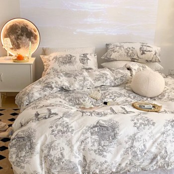 طقم اغطيه سرير قطن طبيعي 100٪