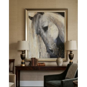 لوحه لأصالة الكلاسيكية بورتريه الخيل العربي الفاخرباطار خشبي k4461