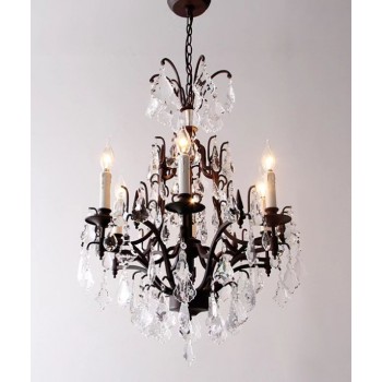 ثريا بتصميم فرنسي من المعدن المشغول والكريستال L90093 ثريا بتصميم فرنسي من المعدن المشغول والكريستال L90093