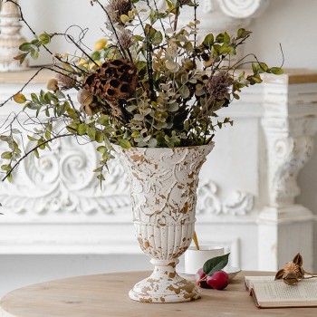 فازه نباتات سيراميك شابي شيك ستايل ارتفاع 27.5cm